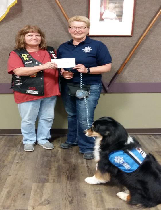 Tri Service donation to Citadel service Dog